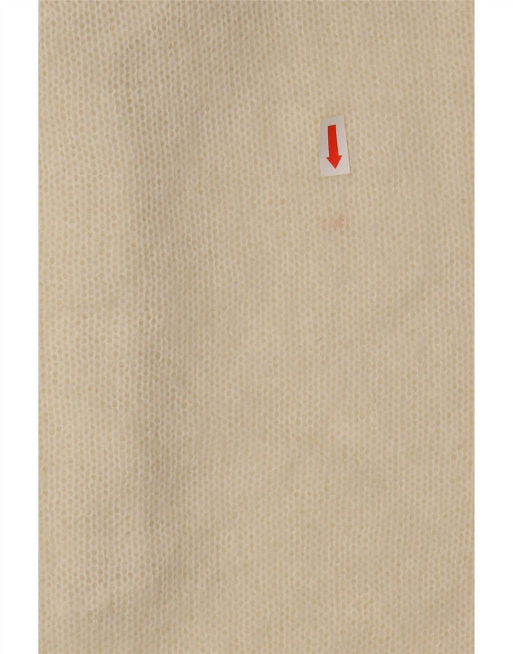 COLOMBO Γυναικείο πουλόβερ με λαιμό και κουμπιά IT 44 Medium Off White Mohair