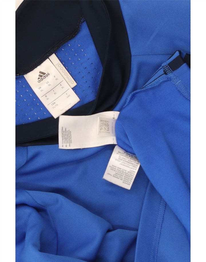 Adidas Mens Climacool Top Long XL Blue Colorblock Πολυεστέρας