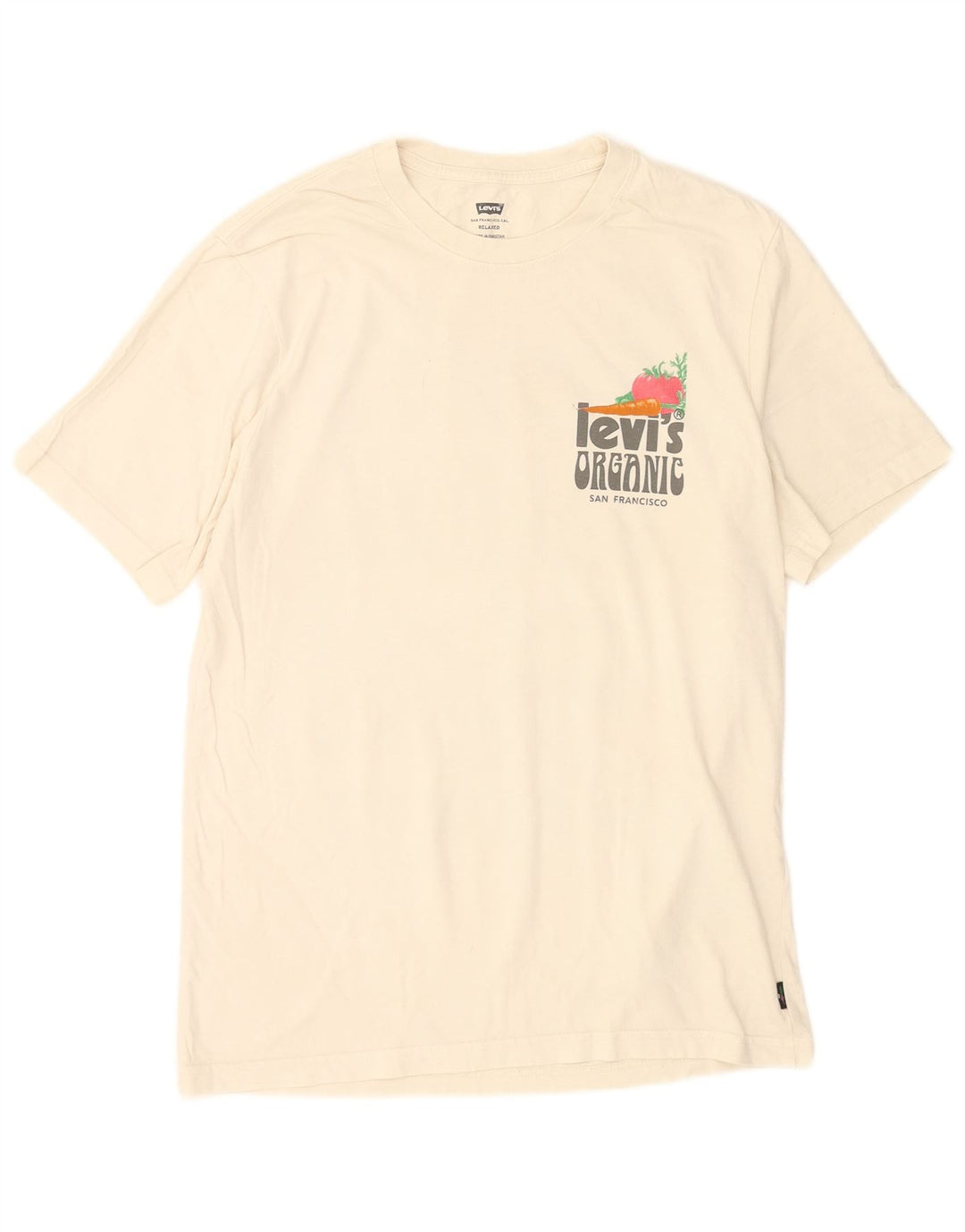Ανδρικό T-Shirt Levi's με Χαλαρή Γραμμή και Γραφικό Σχέδιο, Μέγεθος Small, Λευκό Βαμβάκι