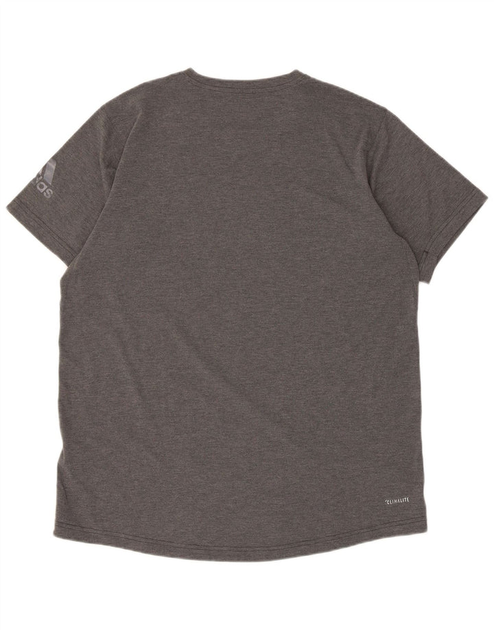 Γραφικό T-Shirt Adidas Mens Climalite Top Large Grey Polyester