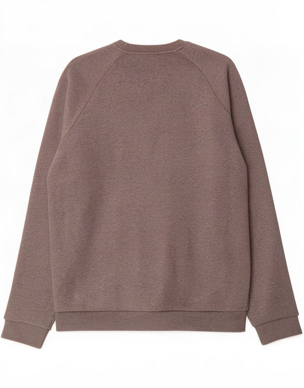 Adidas Mens Sweatshirt Jumper Medium Grey Flecked Cotton