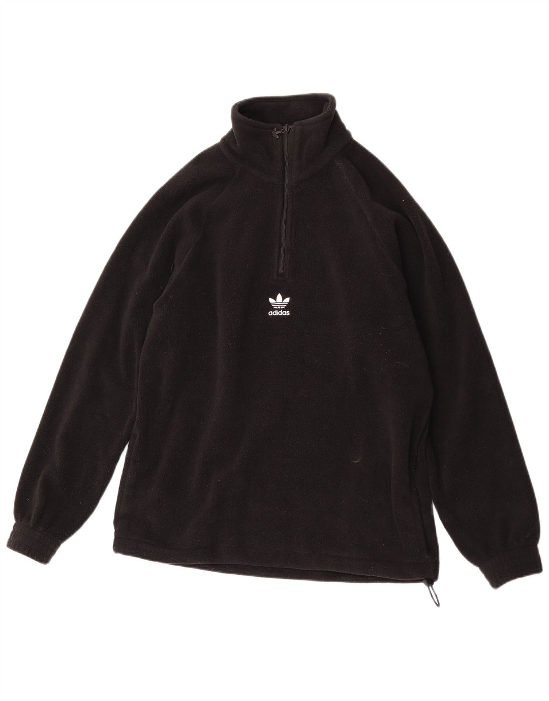 Adidas Ανδρικό φερμουάρ Fleece Jumper Μικρός Μαύρος Πολυεστέρας