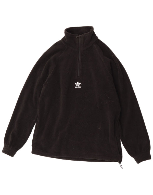 Adidas Ανδρικό φερμουάρ Fleece Jumper Μικρός Μαύρος Πολυεστέρας