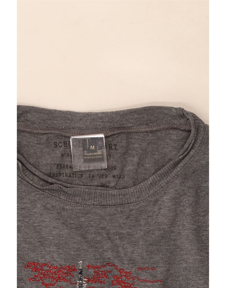 Ανδρικό γραφικό τοπ Napapijri με μακρυμάνικο μεσαίο γκρι