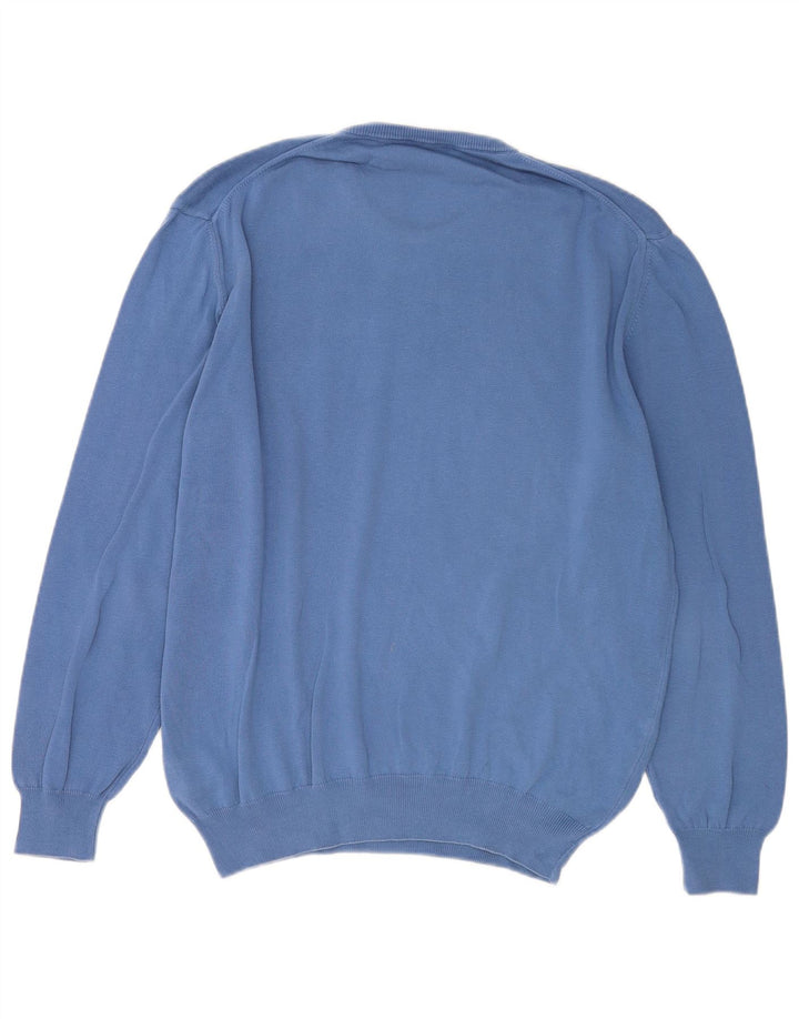 Fred Perry Ανδρικό πουλόβερ με λαιμόκοψη 2XL μπλε βαμβακερό