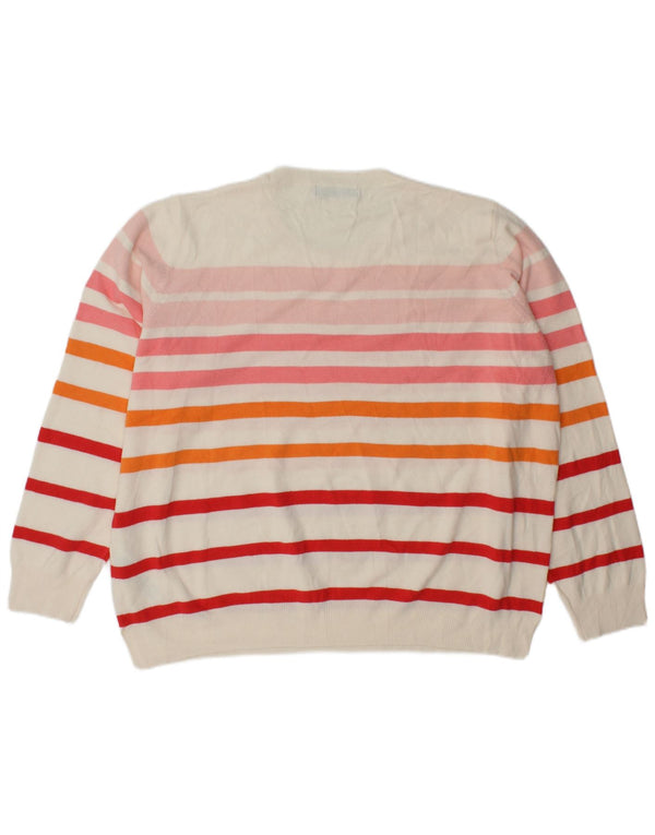 Marks & Spencer Γυναικείο πουλόβερ με λαιμόκοψη UK 22 3XL πολύχρωμο