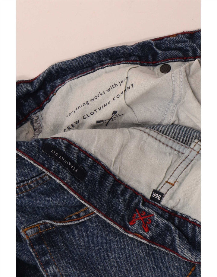 Crew Clothing Ανδρικά τζιν ίσια W36 L32 Μπλε