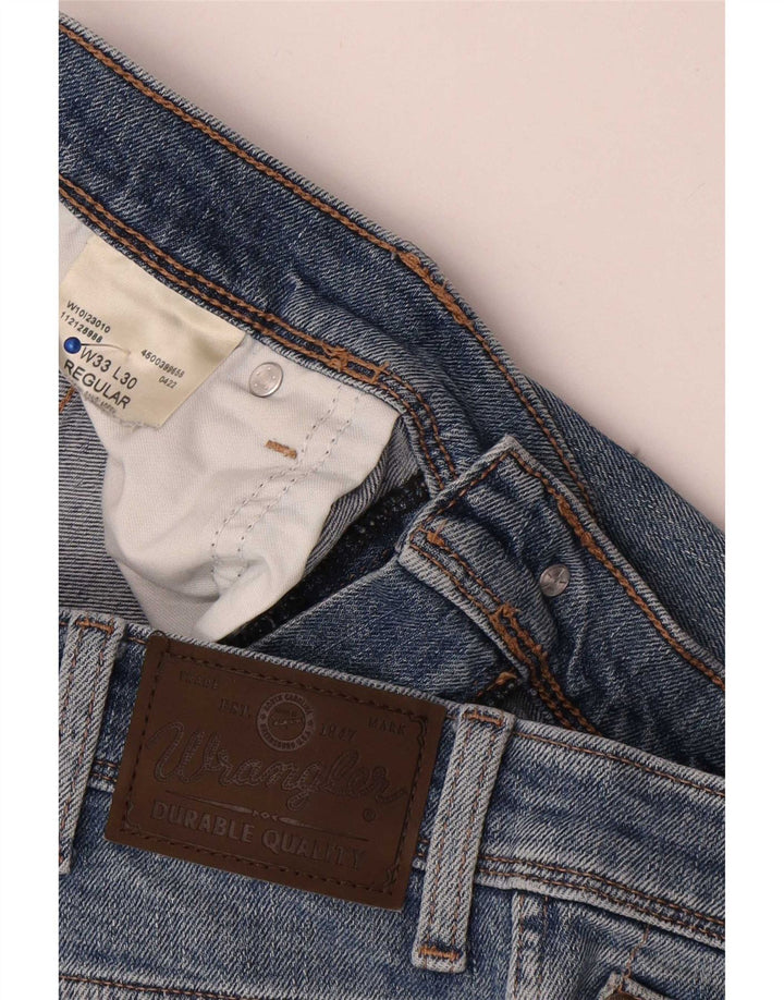 Ανδρικό τζιν κανονικό ίσιο Wrangler W33 L30 Μπλε βαμβακερό