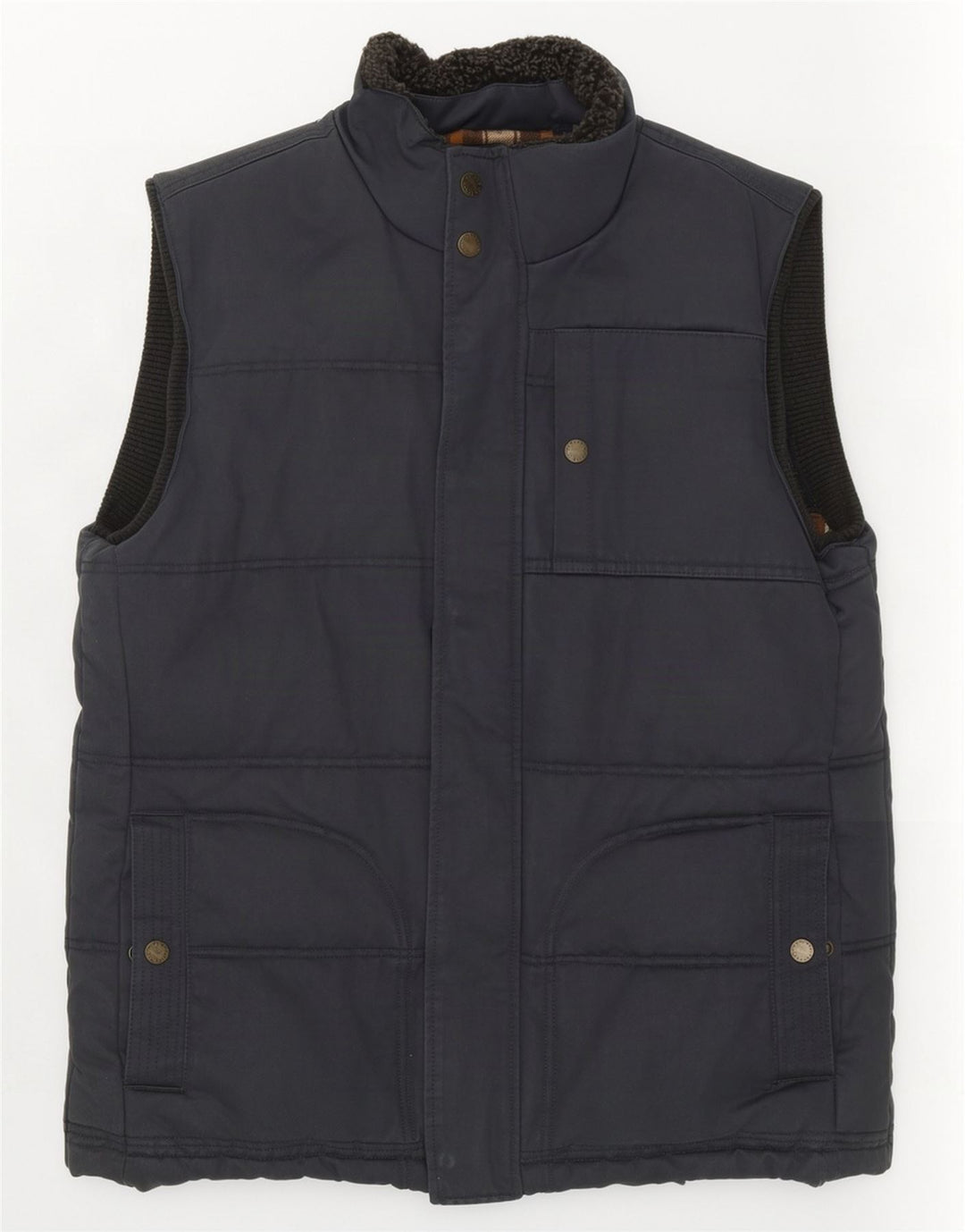 Fat Face Ανδρικό Gilet UK 38 Medium Navy Blue βαμβακερό