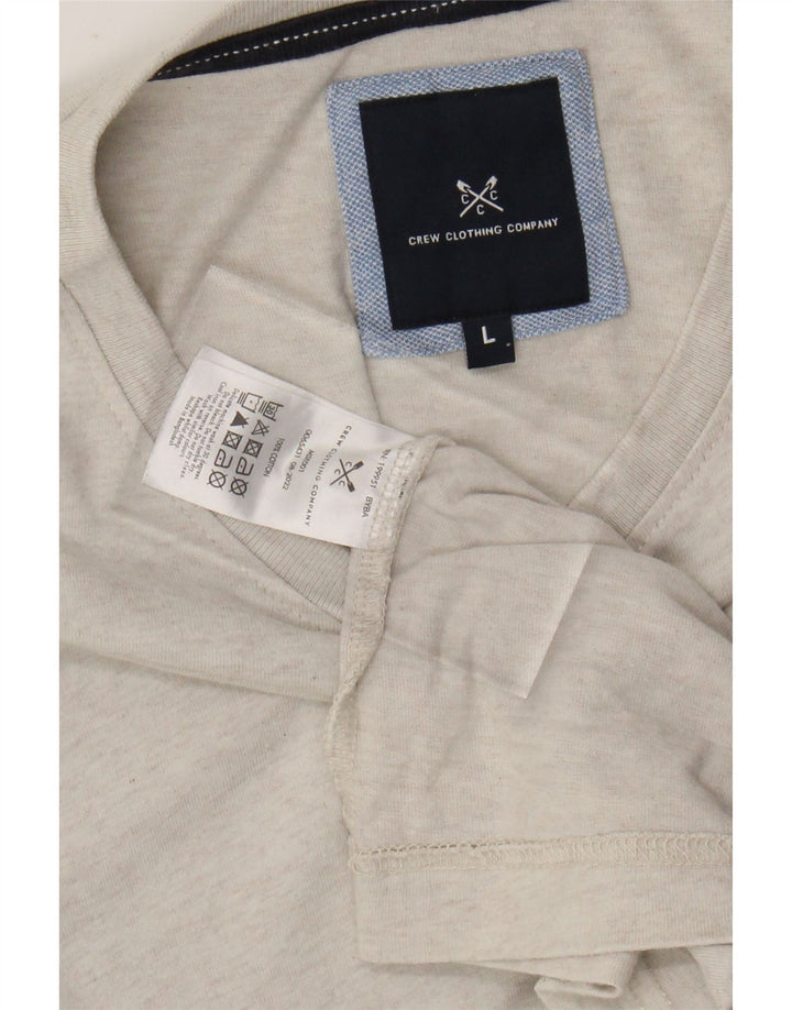 CREW CLOTHING Ανδρικό T-Shirt Top Large White Flecked