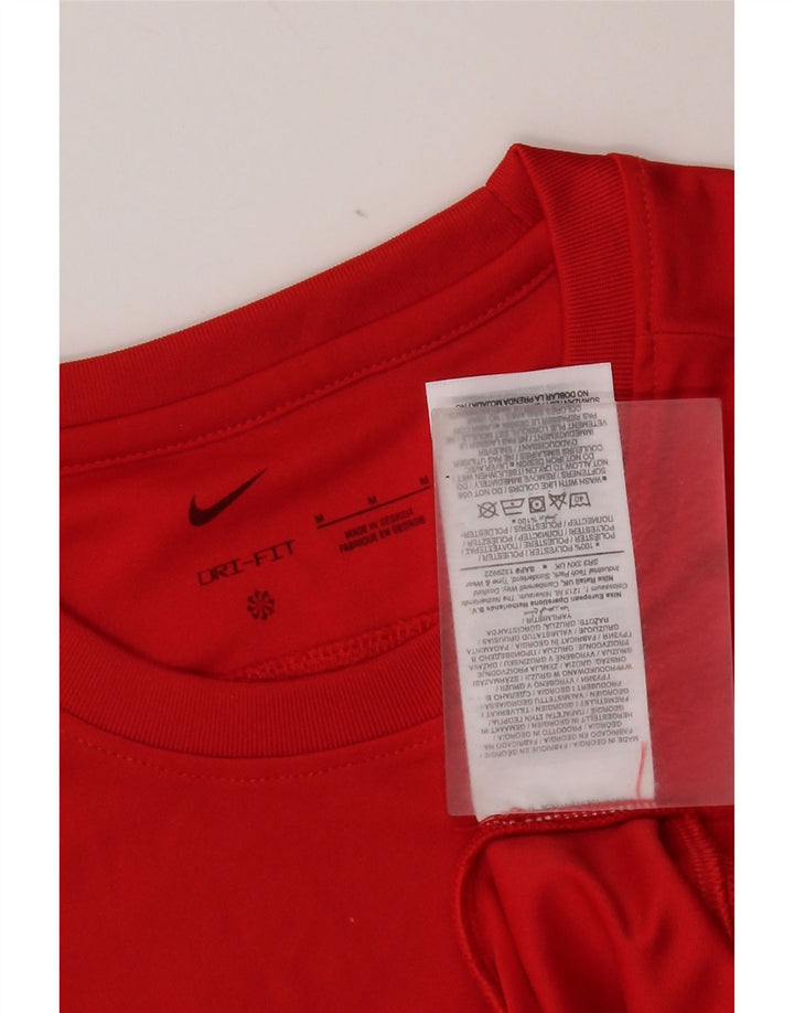 Ανδρικό τοπ Nike Dri Fit Μακρυμάνικο μεσαίο κόκκινο πολυεστέρας