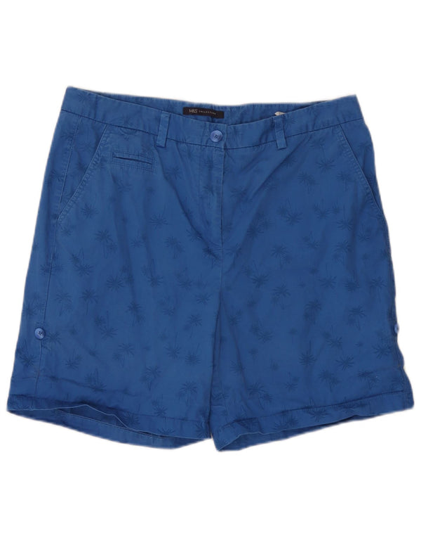 Marks & Spencer Γυναικείο σορτς Chino UK 14 Μεγάλο W34 Μπλε βαμβακερό Χαβάης