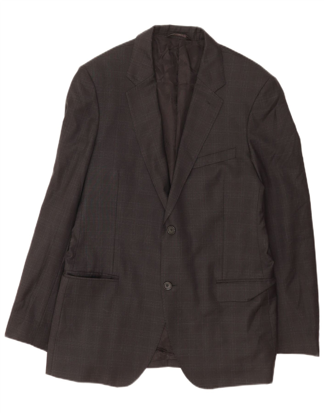 Calvin Klein Ανδρικό σακάκι με 2 κουμπιά σακάκι IT 50 Large Grey Check Wool