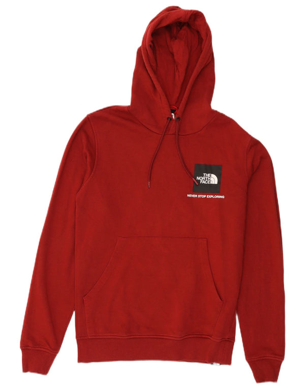 Το ανδρικό γραφικό κουκούλα North Face, μικρό βαμβακερό μπορντό