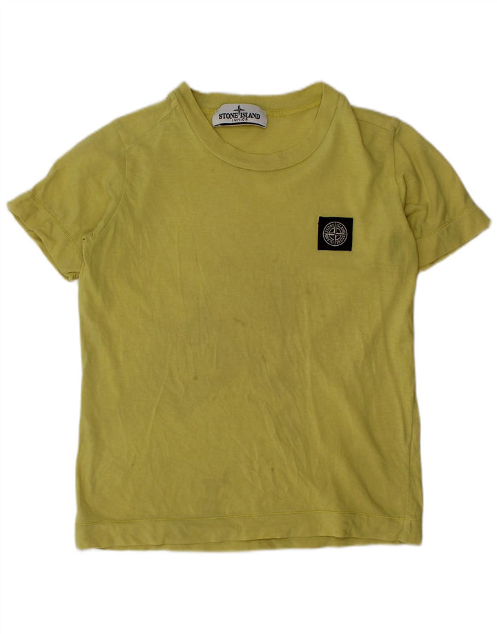 STONE ISLAND Boys T-Shirt Top 3-4 Years Πράσινο