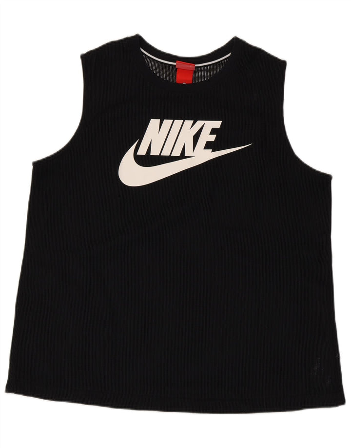 Ανδρικό γραφικό γιλέκο Nike, μεγάλο μαύρο πολυεστέρα