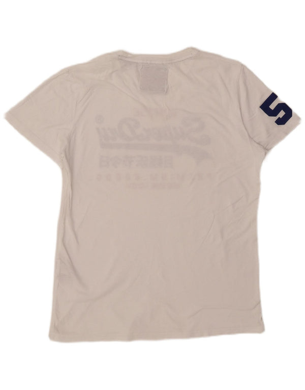 Ανδρικό γραφικό T-Shirt Superdry Top XL Λευκό βαμβακερό