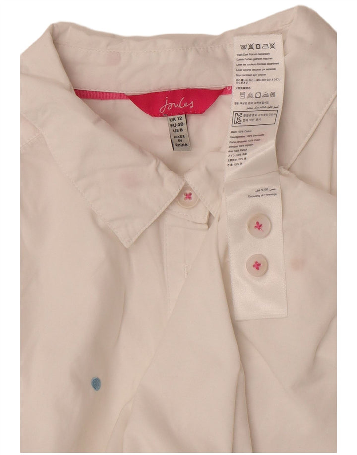 Joules Γυναικείο πουλόβερ πουκάμισο UK 12 Μεσαίο λευκό βαμβακερό πουά