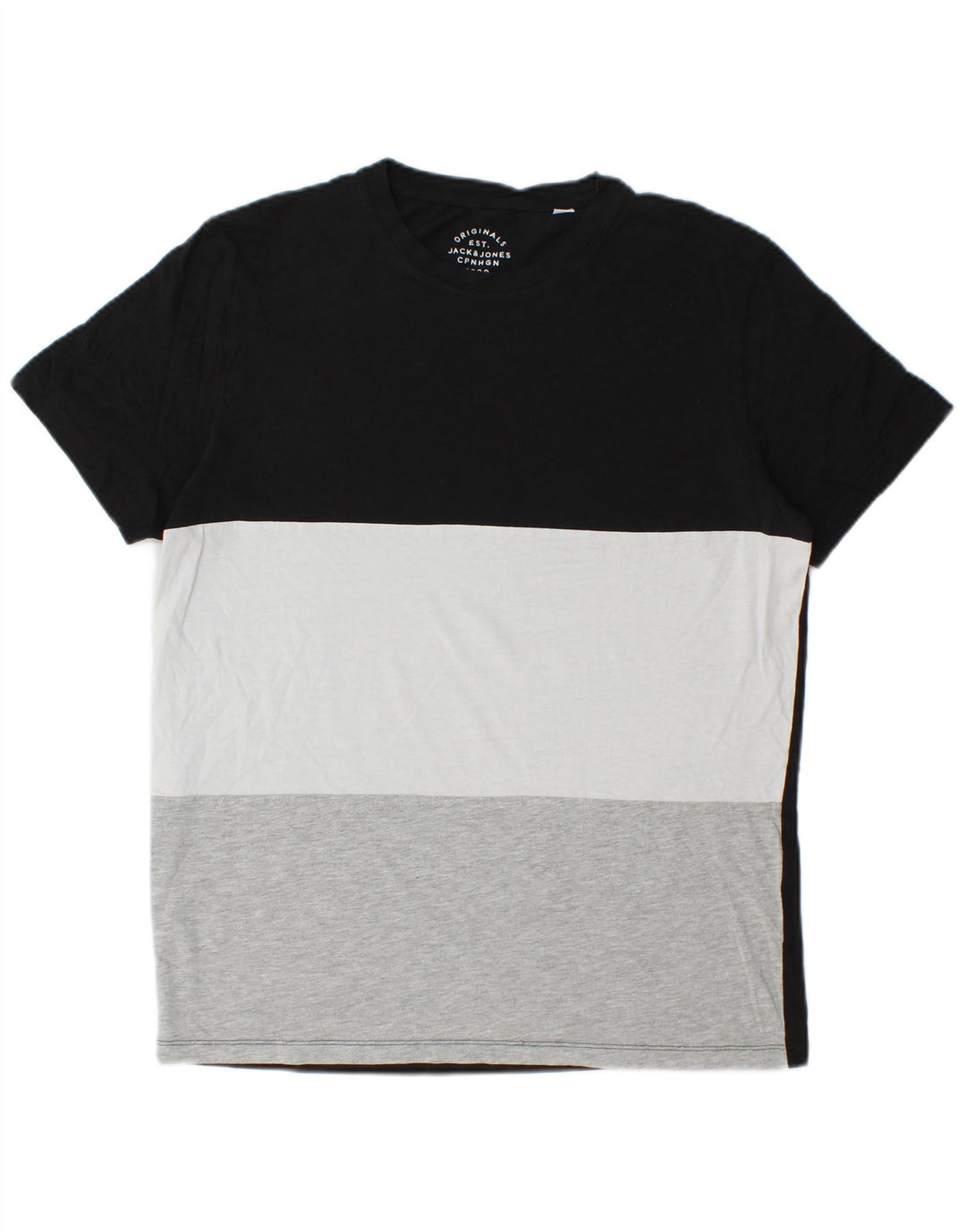 Jack & Jones Ανδρικό T-Shirt Top Large Black Colourblock