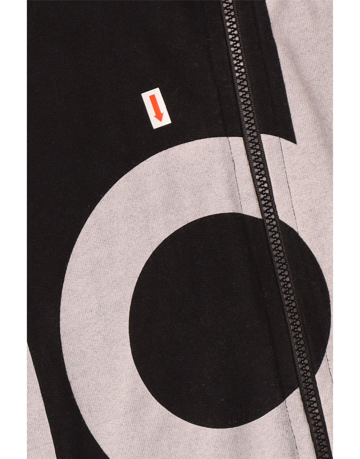 Ανδρική φόρμα αθλητικής φόρμας Adidas με γραφικό τοπ μπουφάν Small Black Colourblock Βαμβακερό