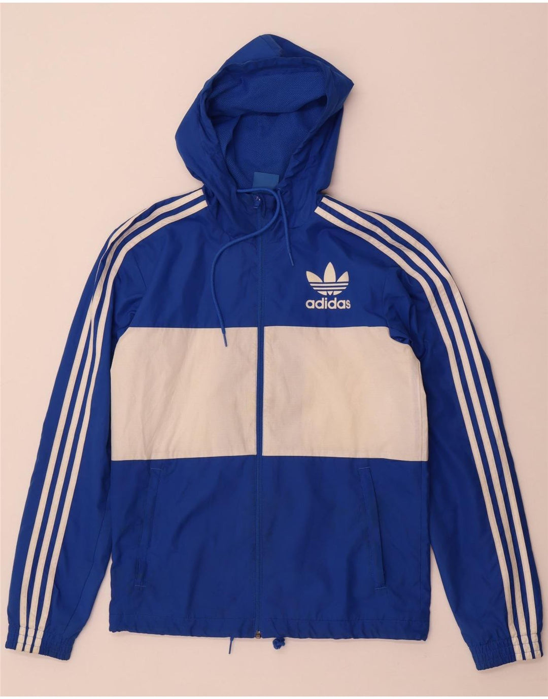 Ανδρική αθλητική φόρμα Adidas με κουκούλα Top Jacket Small Blue Colourblock Polyester