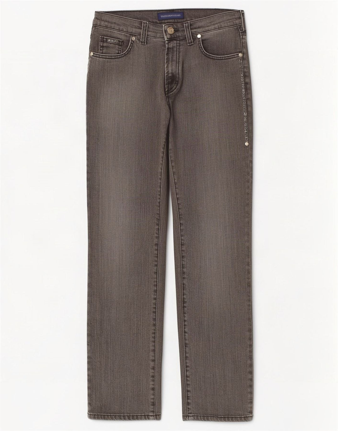 Γυναικείο τζιν Trussardi ίσιο W27 L28 Γκρι βαμβακερό