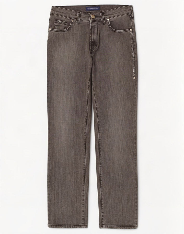 Γυναικείο τζιν Trussardi ίσιο W27 L28 Γκρι βαμβακερό
