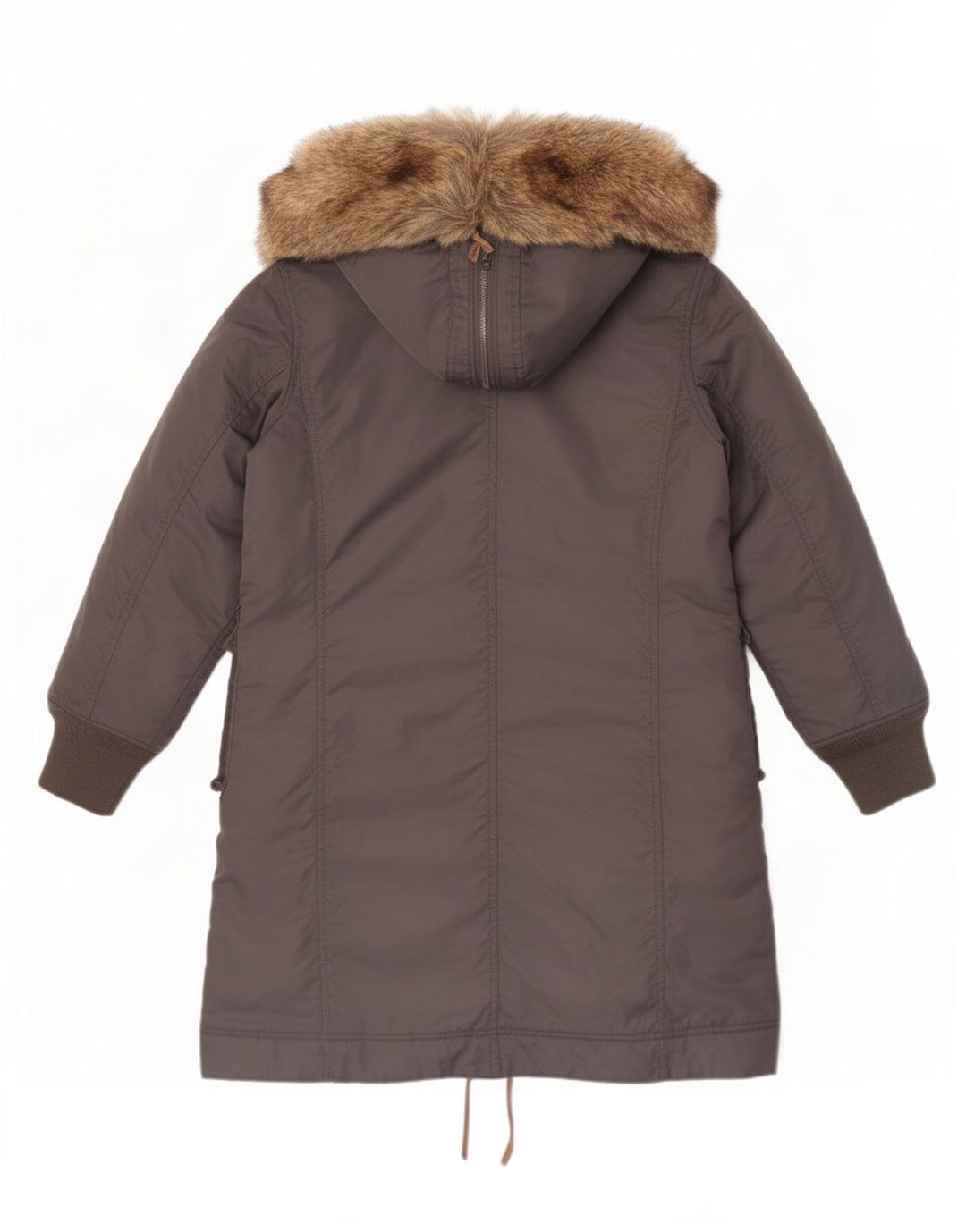 Diesel γυναικείο παλτό με κουκούλα με επένδυση UK 14 Medium Grey Nylon