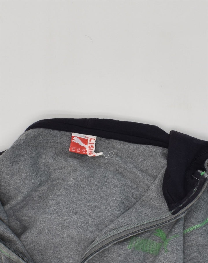 PUMA Boys Hoodie Jumper 15-16 Years Grey Cotton | Vintage Puma | Thrift | Second-Hand Puma | Used Clothing | Messina Hembry 