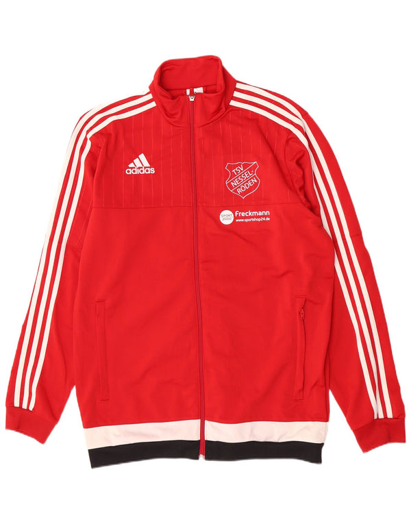 Adidas Mens Graphic Regular Fit Tracksuit Top Jacket Medium Red Colourblock