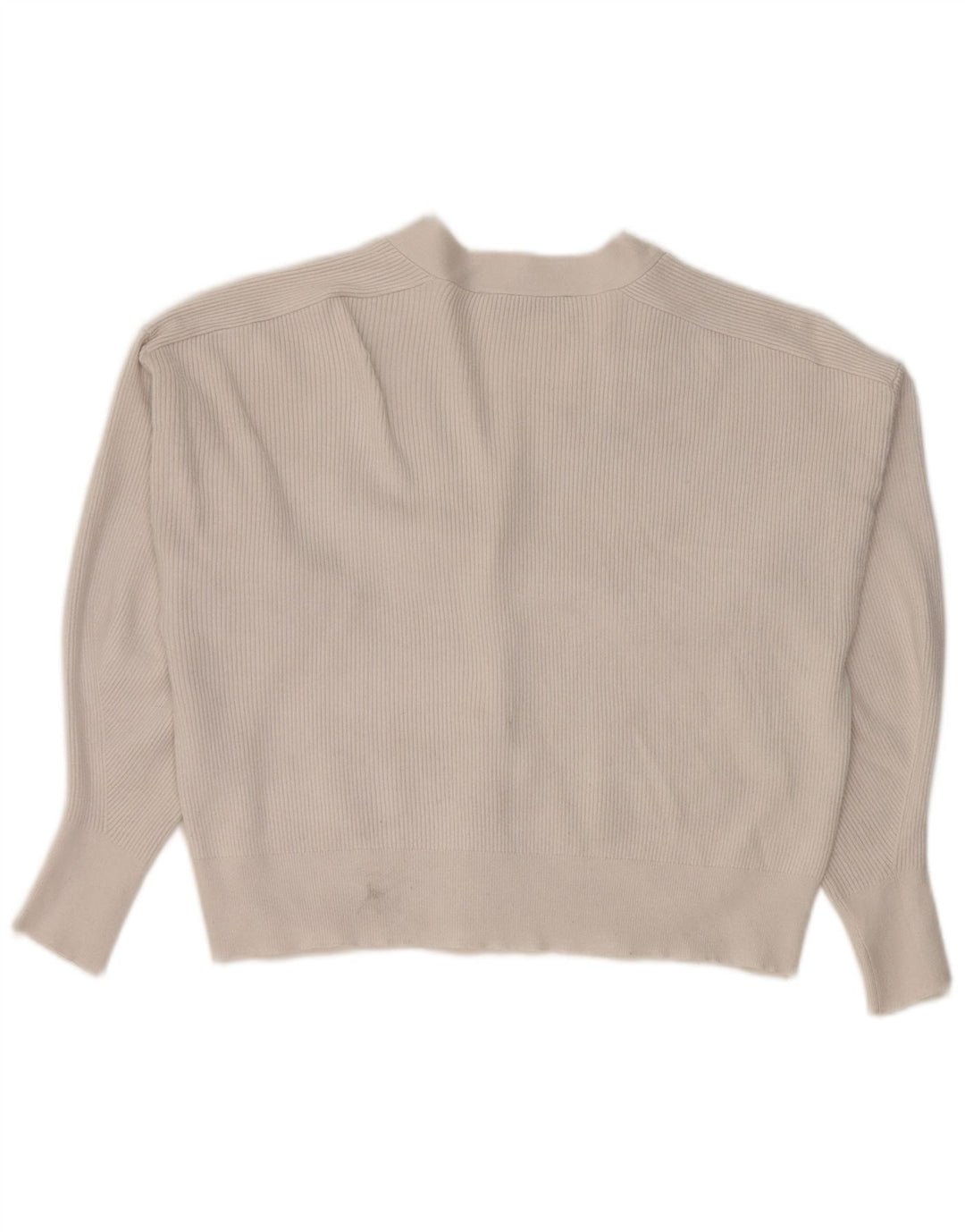Zara Γυναικεία Ζακέτα Crop UK 14 Medium White