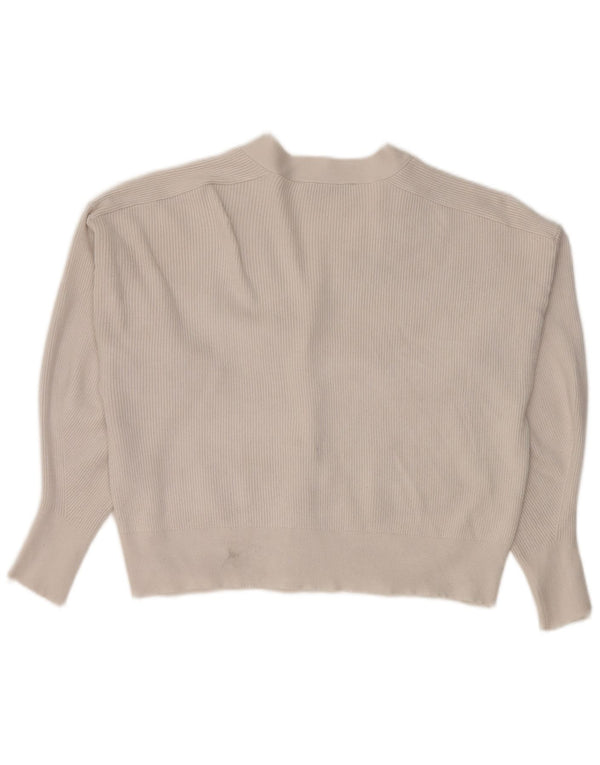Zara Γυναικεία Ζακέτα Crop UK 14 Medium White