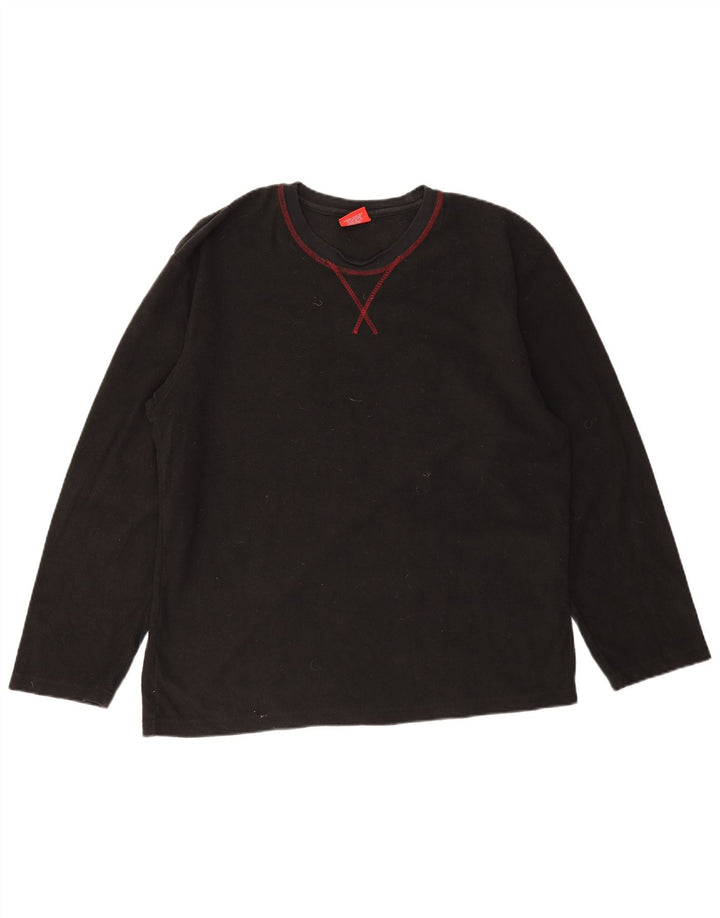 IZOD Ανδρικό Fleece Jumper Μεγάλος Μαύρος Πολυεστέρας