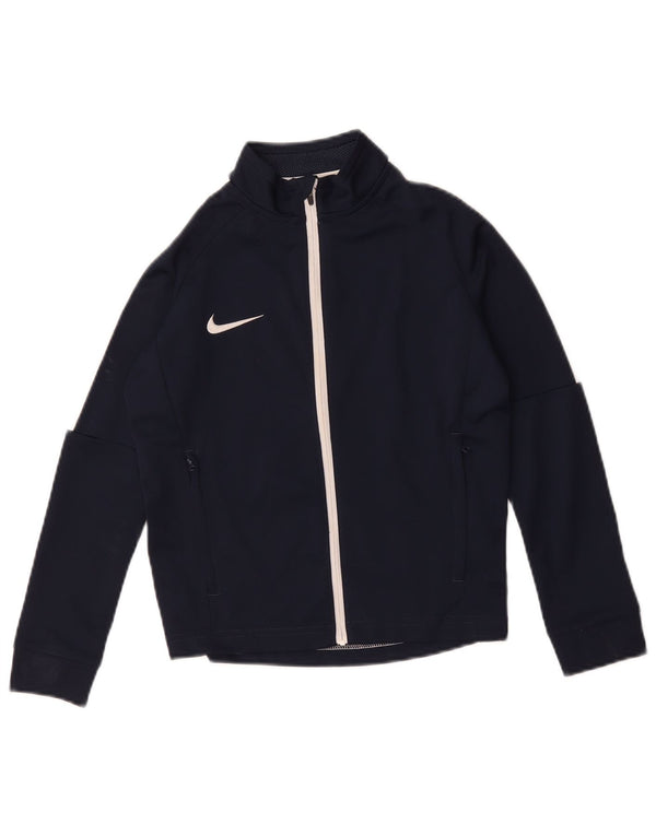 Μπουφάν Nike Boys Dri Fit αθλητική φόρμα 8-9 ετών Small Navy Blue
