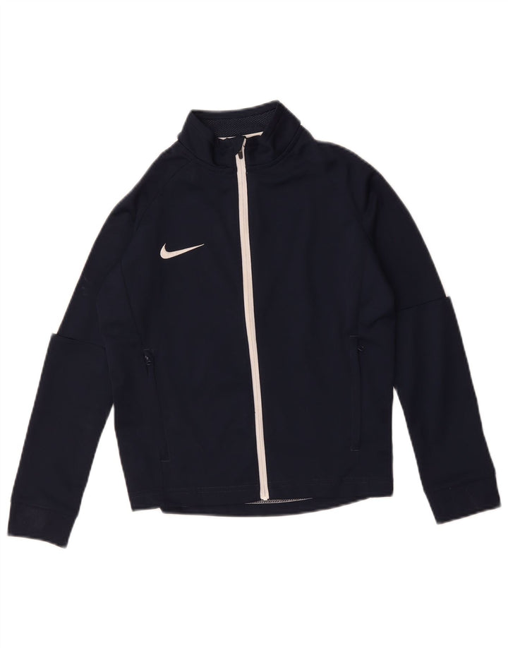 Μπουφάν Nike Boys Dri Fit αθλητική φόρμα 8-9 ετών Small Navy Blue