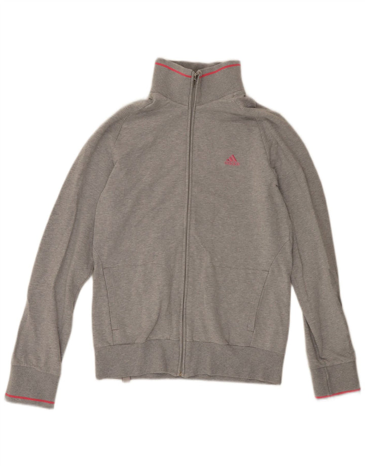 Γυναικεία αθλητική φόρμα Adidas Top Jacket UK 10 Small Grey Cotton