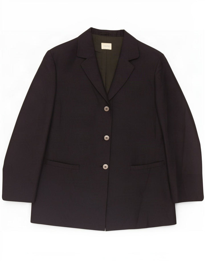 Benetton Γυναικείο Μπουφάν Blazer με 3 κουμπιά IT 42 μεσαία μαύρη βισκόζη