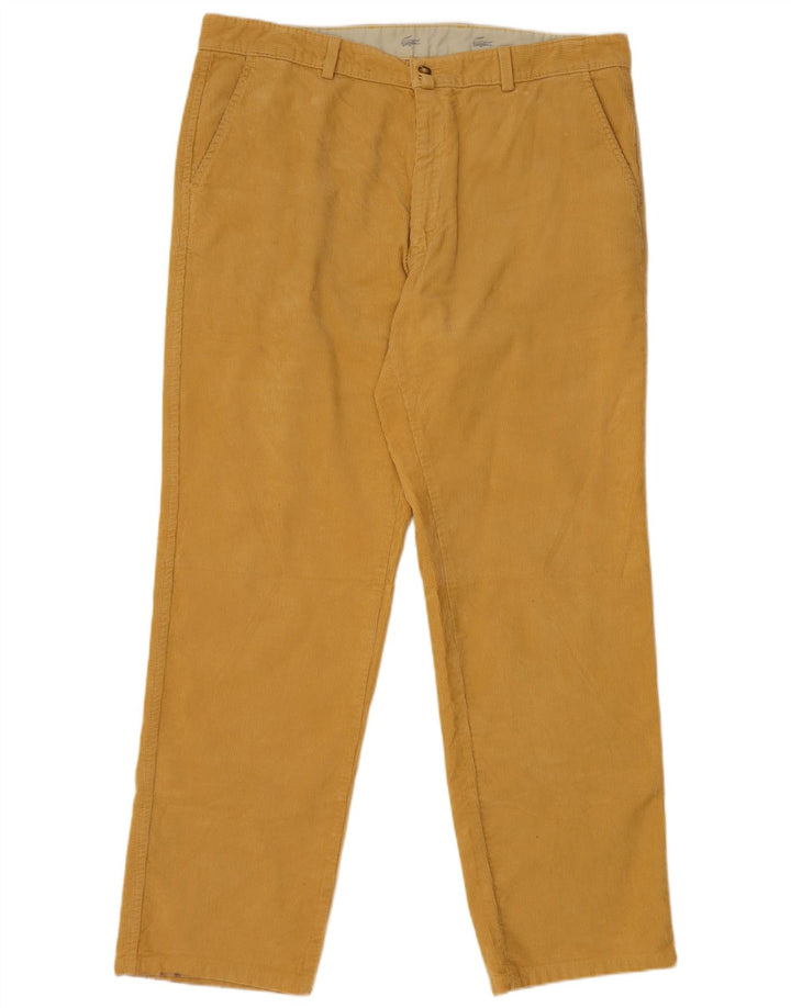 Ανδρικό ίσιο κοτλέ παντελόνι LACOSTE 48 XL W38 L31 Κίτρινο βαμβακερό