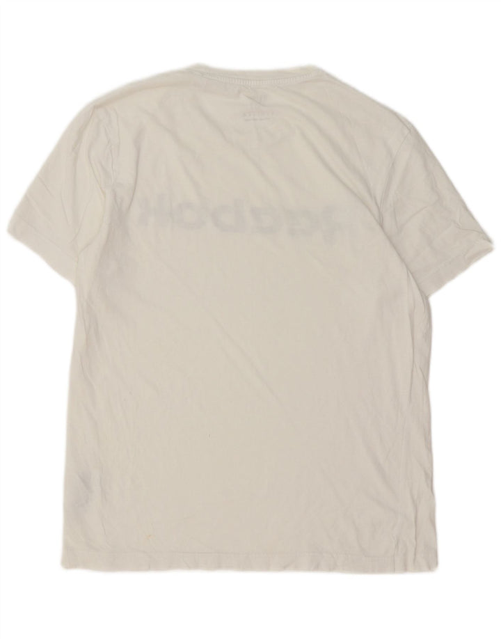 Ανδρικό γραφικό T-Shirt Reebok Top από μεσαίο λευκό βαμβακερό