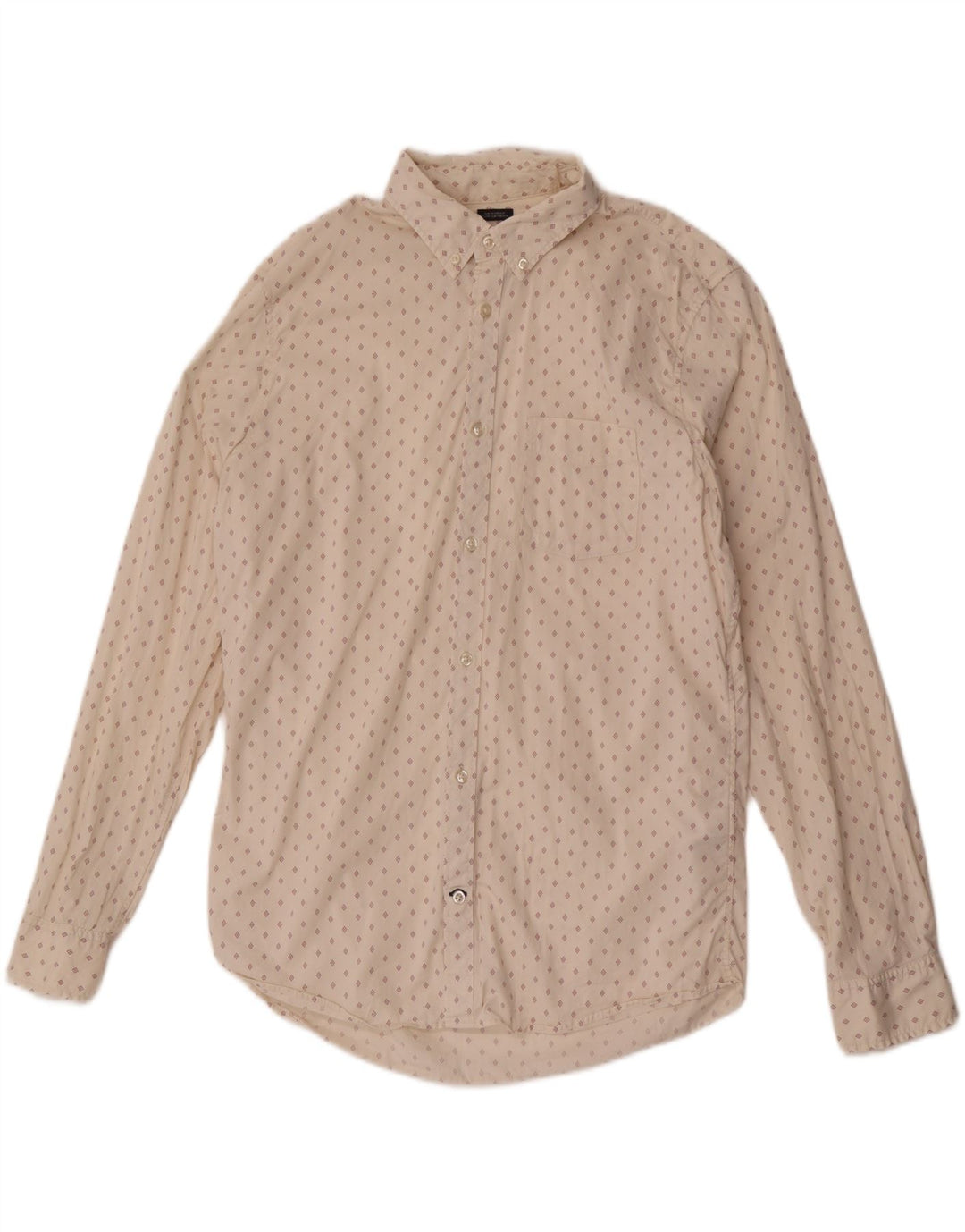 Ανδρικό πουκάμισο Gap Slim Fit μεγάλο λευκό γεωμετρικό βαμβακερό