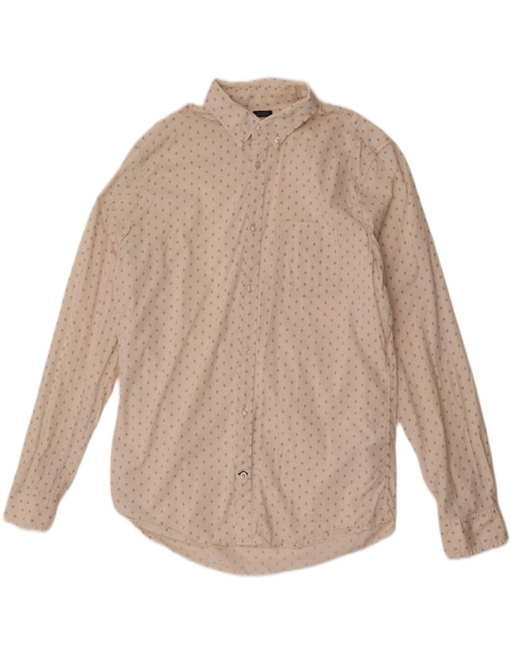 Ανδρικό πουκάμισο Gap Slim Fit μεγάλο λευκό γεωμετρικό βαμβακερό