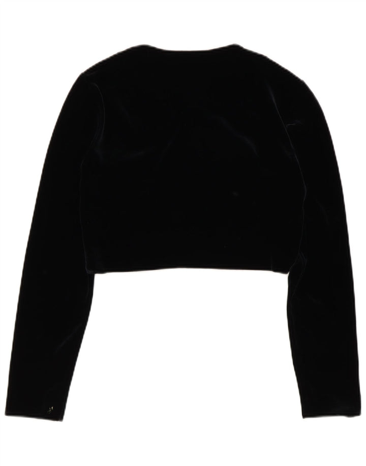 Leonor Γυναικείο βελούδινο μπουφάν Bolero UK 12 Medium Black