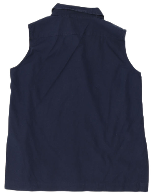 Ralph Lauren γυναικεία αμάνικη μπλούζα τοπ UK 16 Large Navy Blue από βαμβάκι