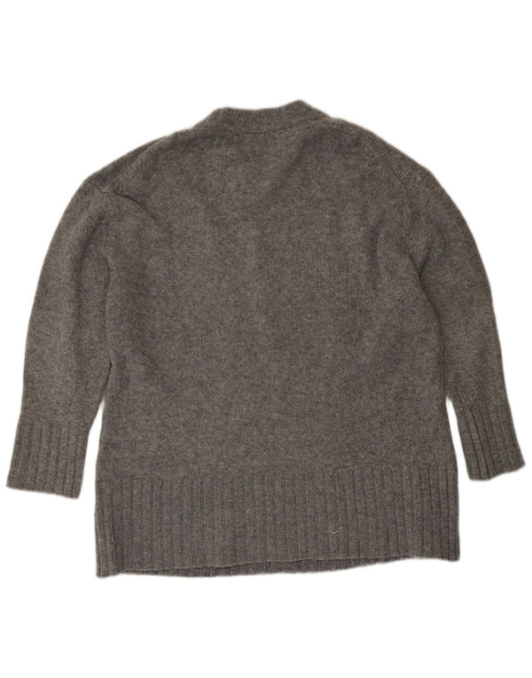 Zara γυναικείο πουλόβερ υπερμεγέθη Crew Neck Jumper UK 14 Medium Grey Acrylic