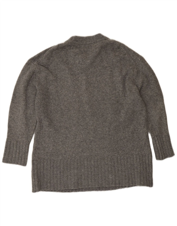 Zara γυναικείο πουλόβερ υπερμεγέθη Crew Neck Jumper UK 14 Medium Grey Acrylic