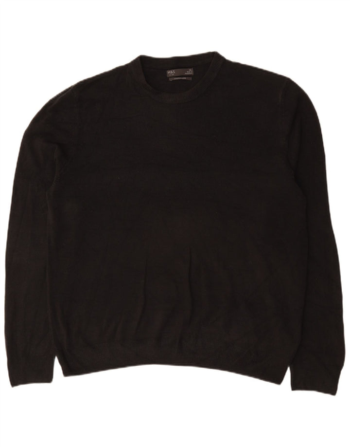 Ανδρικό πουλόβερ Marks & Spencer Crew Neck Jumper XL Μαύρο Ακρυλικό