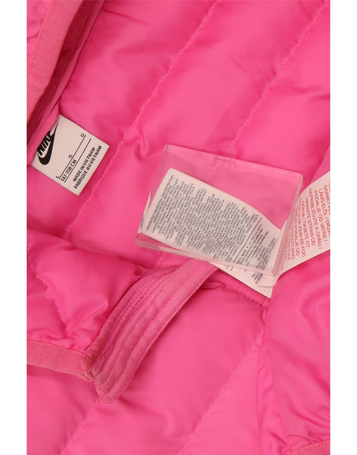 Μπουφάν Nike Boys με κουκούλα με επένδυση 12-13 ετών Μεγάλο ροζ πολυεστέρα
