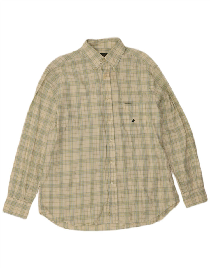 Ανδρικό πουκάμισο Brooksfield 43 Large Green Check Cotton