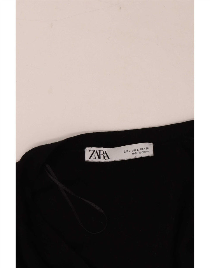 Zara Γυναικεία Ζακέτα UK 14 Large Μαύρο