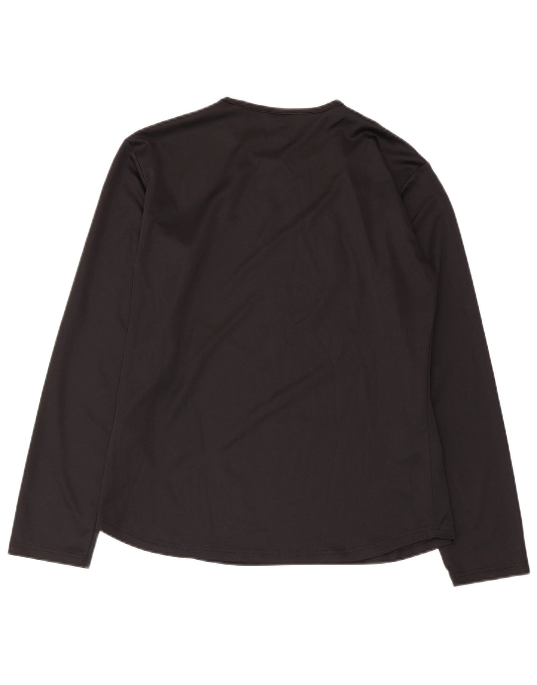 Nike Womens Dri Fit Top μακριά μανίκια UK 14/16 Large μαύρο πολυεστέρας